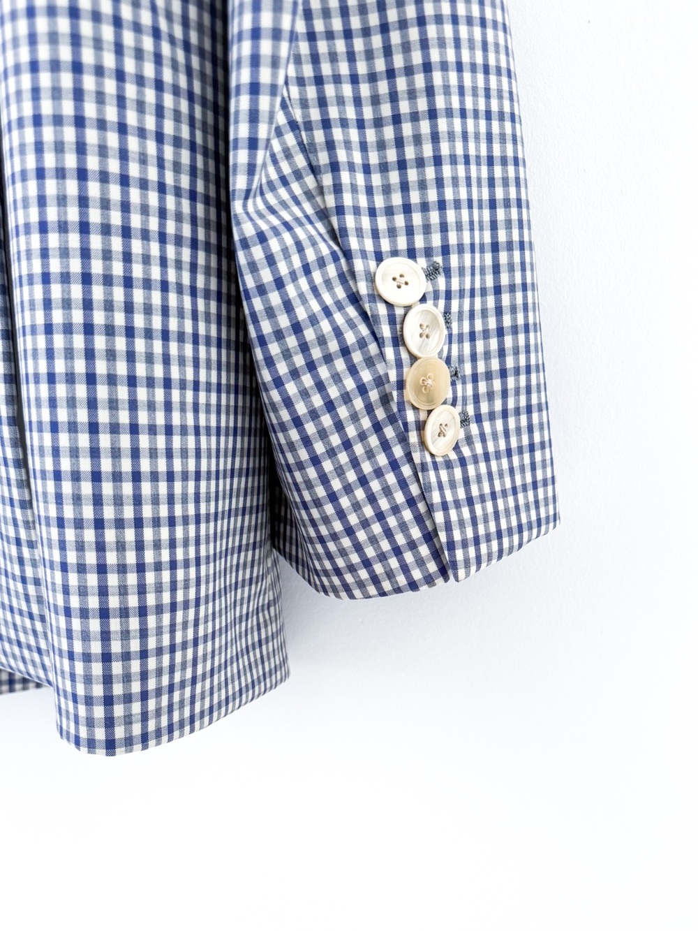 NEW Caruso Classic Men's Italian Wool Blue Check Blazer Sport Coat 46L - Picture 10 of 16